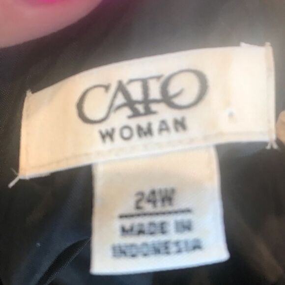 Cato Black Sleeveless Dress Size 24W Imitation Leather - Picture 5 of 9